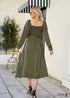 Vestido bohemio francés elegante e informal para primavera y verano de Olivia